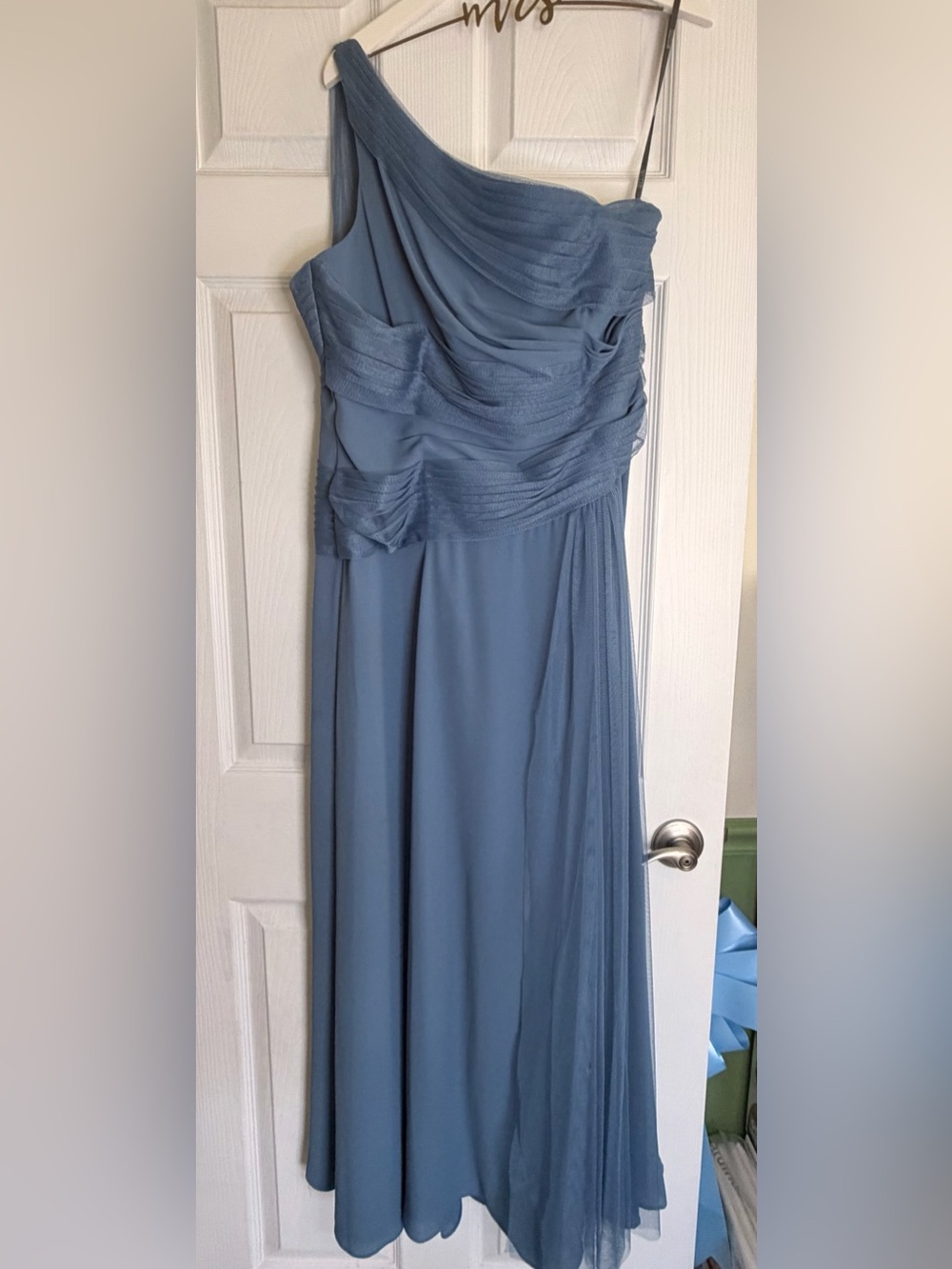 💙 White by Vera Wang Blue Bridesmaid Dress 14